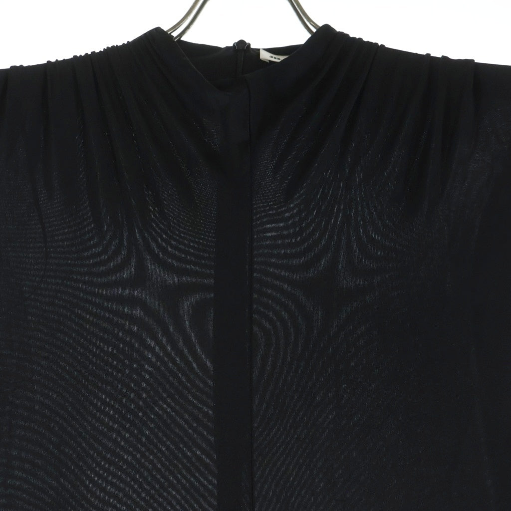 JIL SANDER(ジルサンダー) 23AW JERSEY MAXI DRESS レーヨン混合 長袖ロングドレス レディース ブラック J01CT0147 J20048