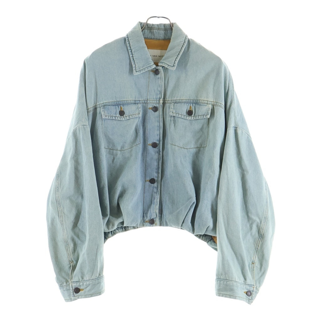 DRIES VAN NOTEN(ドリスヴァンノッテン) VVESTO ICE BLUE DENIM JACKET クロップド丈 デニムジャケット レディース ライトインディゴ