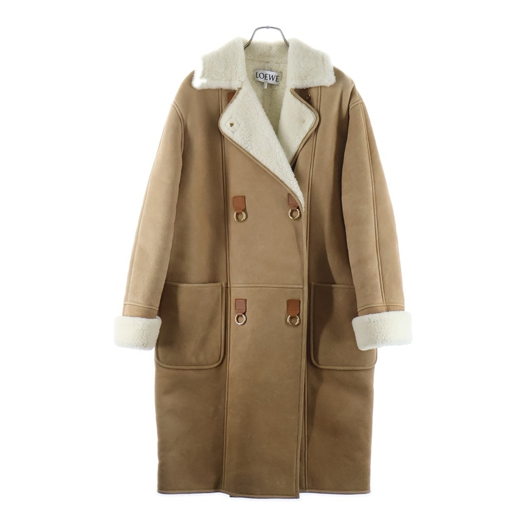 LOEWE(ロエベ) シープスキン 裏地ボア ムートンコート レディース ベージュ S359336XAT