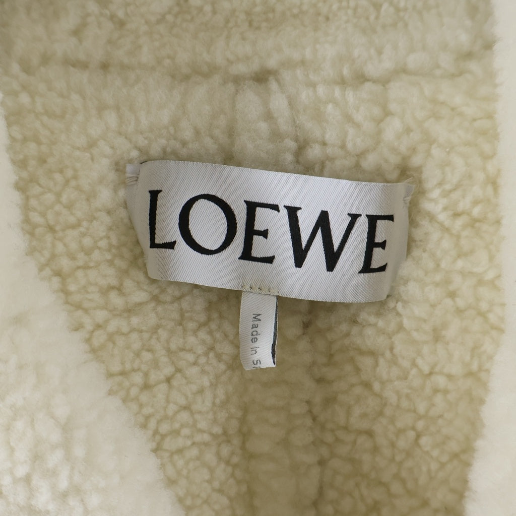 LOEWE(ロエベ) シープスキン 裏地ボア ムートンコート レディース ベージュ S359336XAT
