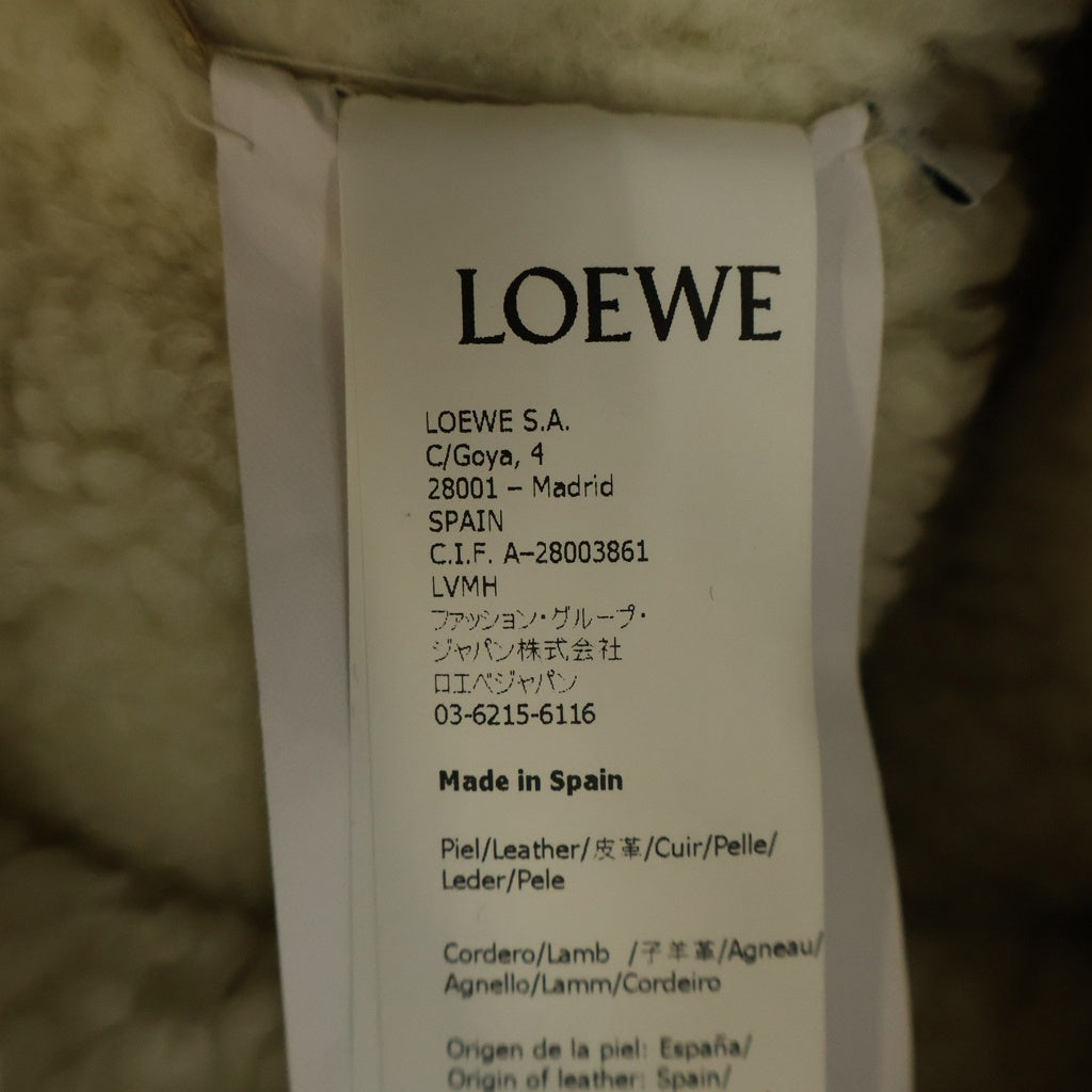 LOEWE(ロエベ) シープスキン 裏地ボア ムートンコート レディース ベージュ S359336XAT