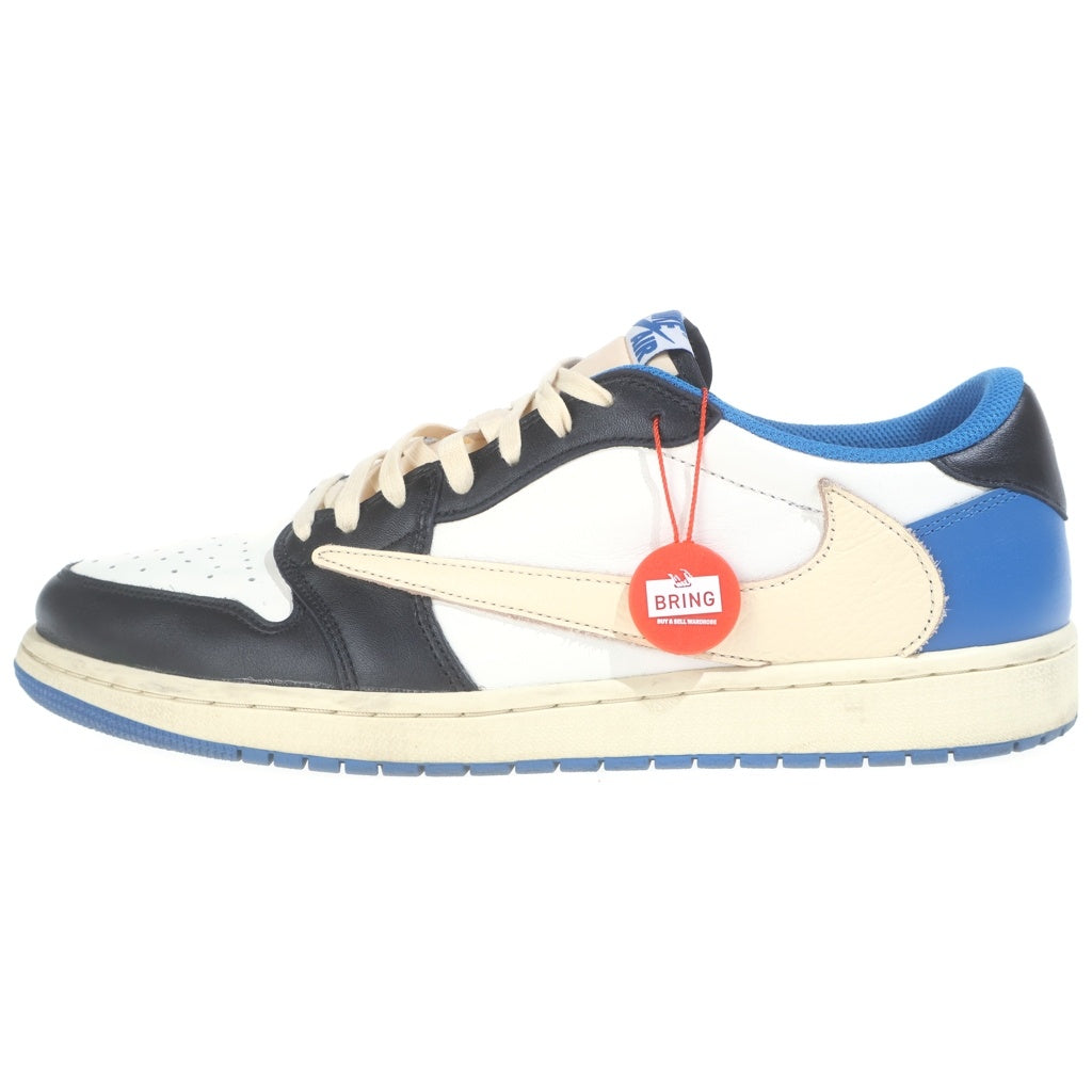 NIKE(ナイキ) ×TRAVIS SCOTT ×FRAGMENT DESIGN AIR JORDAN 1 LOW OG SP DM7866-140 トラヴィススコット フラグメント エアジョーダン1 ローカットスニーカー ブラック/ホワイト/ブルー US13/31cm