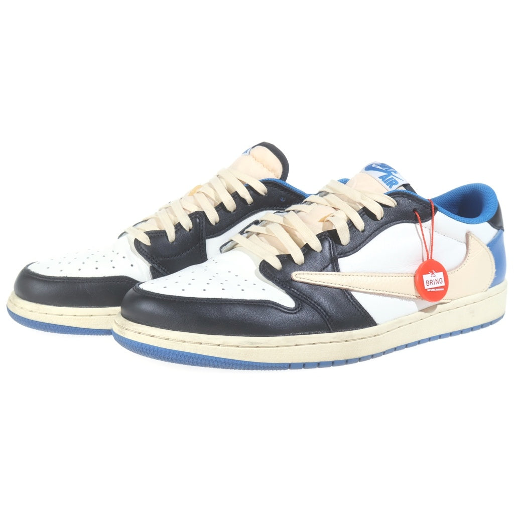 NIKE(ナイキ) ×TRAVIS SCOTT ×FRAGMENT DESIGN AIR JORDAN 1 LOW OG SP DM7866-140 トラヴィススコット フラグメント エアジョーダン1 ローカットスニーカー ブラック/ホワイト/ブルー US13/31cm