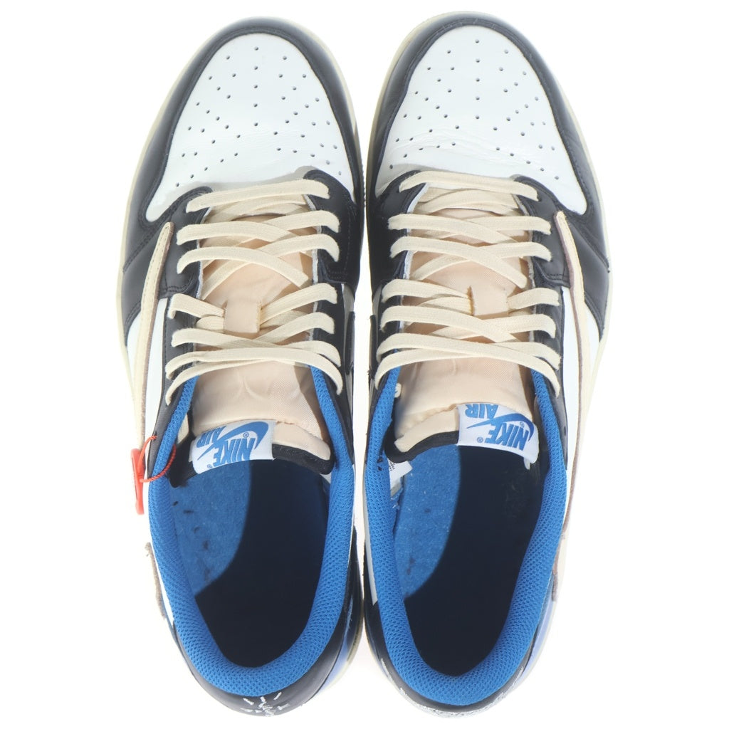 NIKE(ナイキ) ×TRAVIS SCOTT ×FRAGMENT DESIGN AIR JORDAN 1 LOW OG SP DM7866-140 トラヴィススコット フラグメント エアジョーダン1 ローカットスニーカー ブラック/ホワイト/ブルー US13/31cm