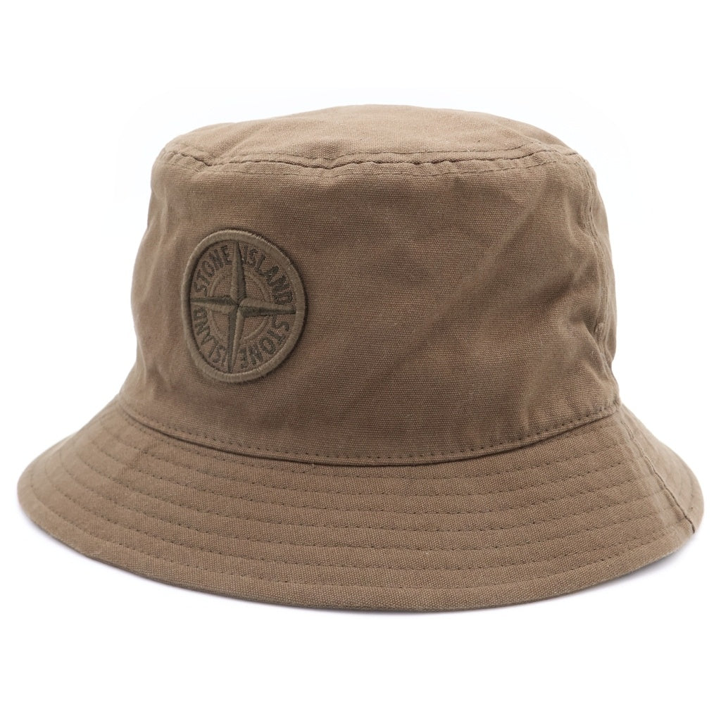 STONE ISLAND(ストーンアイランド) BUCKET HAT 刺繍ロゴ バケットハット 帽子 ブラウン 811598161