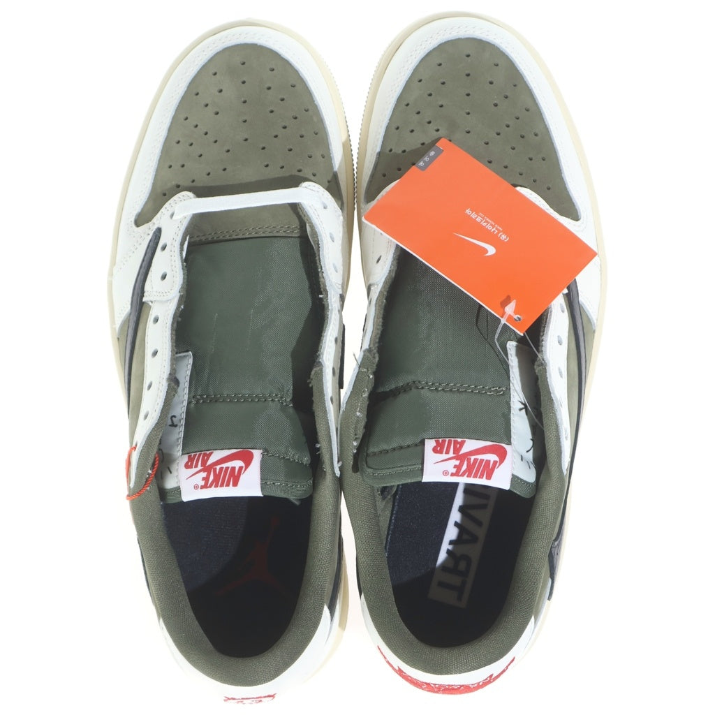 NIKE(ナイキ) ×TRAVIS SCOTT AIR JORDAN 1 LOW OG SP REVERSE OLIVE DM7866-200 トラヴィススコット エアジョーダン1 リバースオリーブ ローカットスニーカー US10/28cm