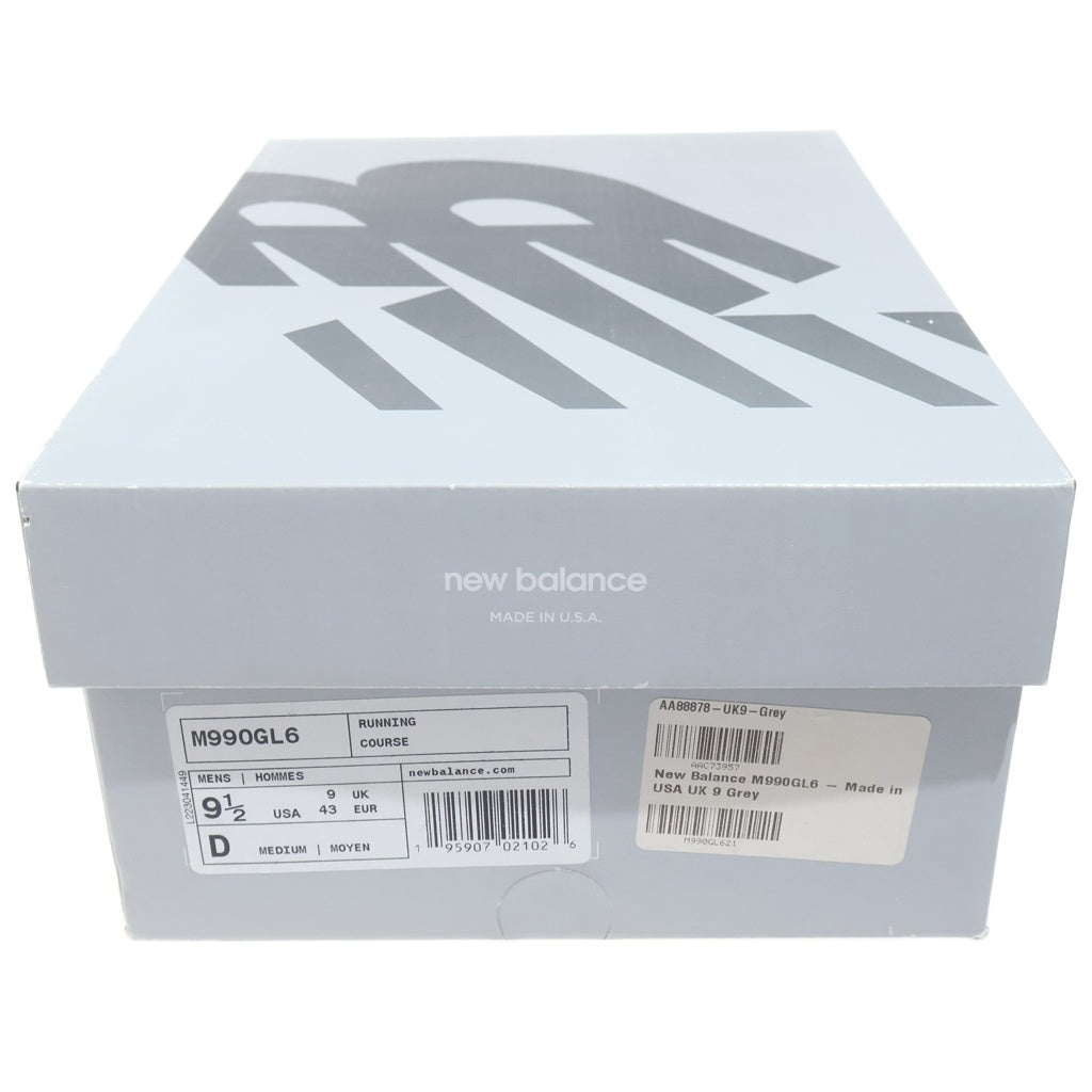 New Balance(ニューバランス) 990V6 メッシュ/スウェード ローカットスニーカー グレー US9.5/27.5cm M990GL6