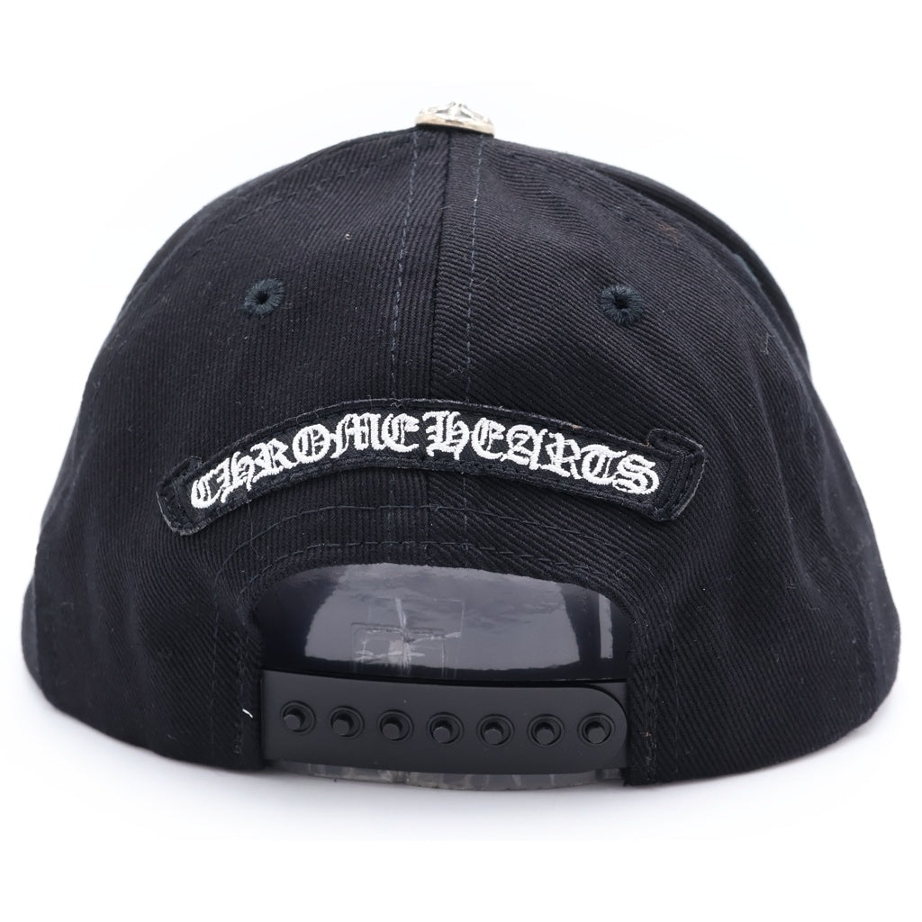 CHROME HEARTS(クロムハーツ) TRUCKER CAP デニムトラッカー ヴァインダガー刺繍 クロスボール付き デニム トラッカーキャップ 帽子 ブラック