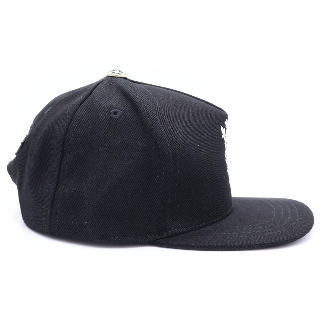 CHROME HEARTS(クロムハーツ) TRUCKER CAP デニムトラッカー ヴァインダガー刺繍 クロスボール付き デニム トラッカーキャップ 帽子 ブラック