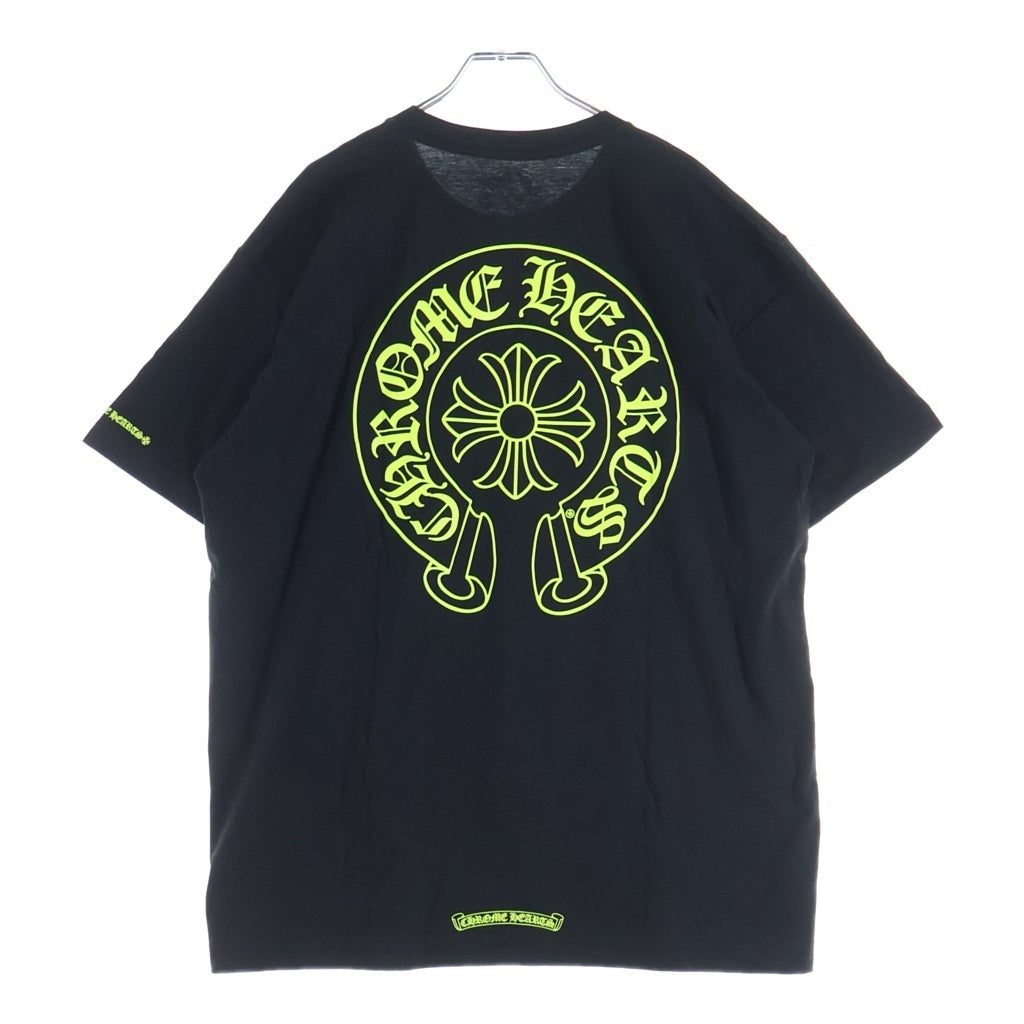CHROME HEARTS(クロムハーツ) HORSESHOE S/S TEE ホースシュープリント 半袖Tシャツ カットソー /ネオンイエロー