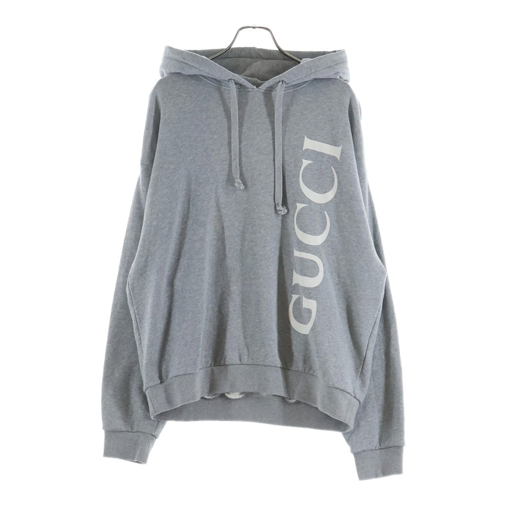 GUCCI(グッチ) 20SS プリントロゴ スウェットプルオーバーパーカー グレー 604974 XJB1D