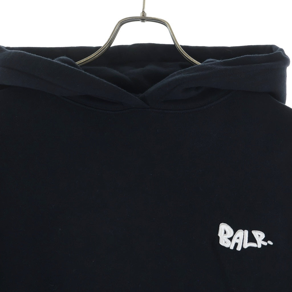 BALR.(ボーラー) 刺繍ロゴ スウェットプルオーバーパーカー ブラック