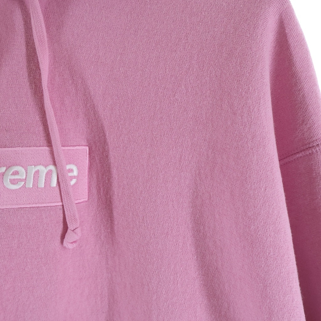 SUPREME(シュプリーム) 24AW Box Logo Hooded Sweatshirt ボックスロゴ刺繍 スウェットプルオーバーパーカー ピンク