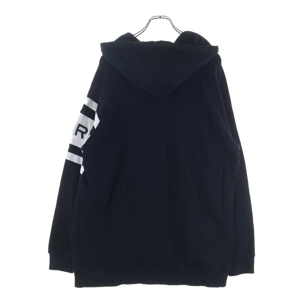 GIVENCHY(ジバンシィ) 20SS マルチカラー刺繍ロゴ スウェットプルオーバーパーカー ブラック/ホワイト BWJ0073Z1X
