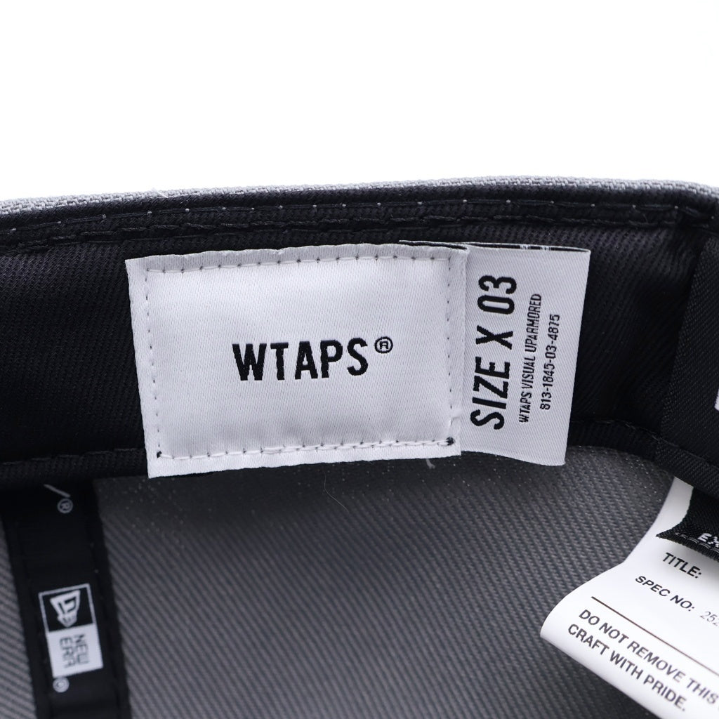 WTAPS(ダブルタップス) 25AW ×NEW ERA 59FIFTY LOW PROFILE CAP POLY TWILL ニューエラ ロープロファイル ベースボールキャップ 帽子 グレー 252NENED-HT01