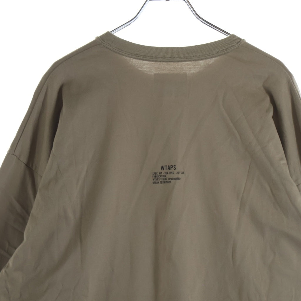 WTAPS(ダブルタップス) 25AW SLDR 01 LS COTTON レイヤード長袖Tシャツ カットソー ベージュ 252ATDT-CSM19