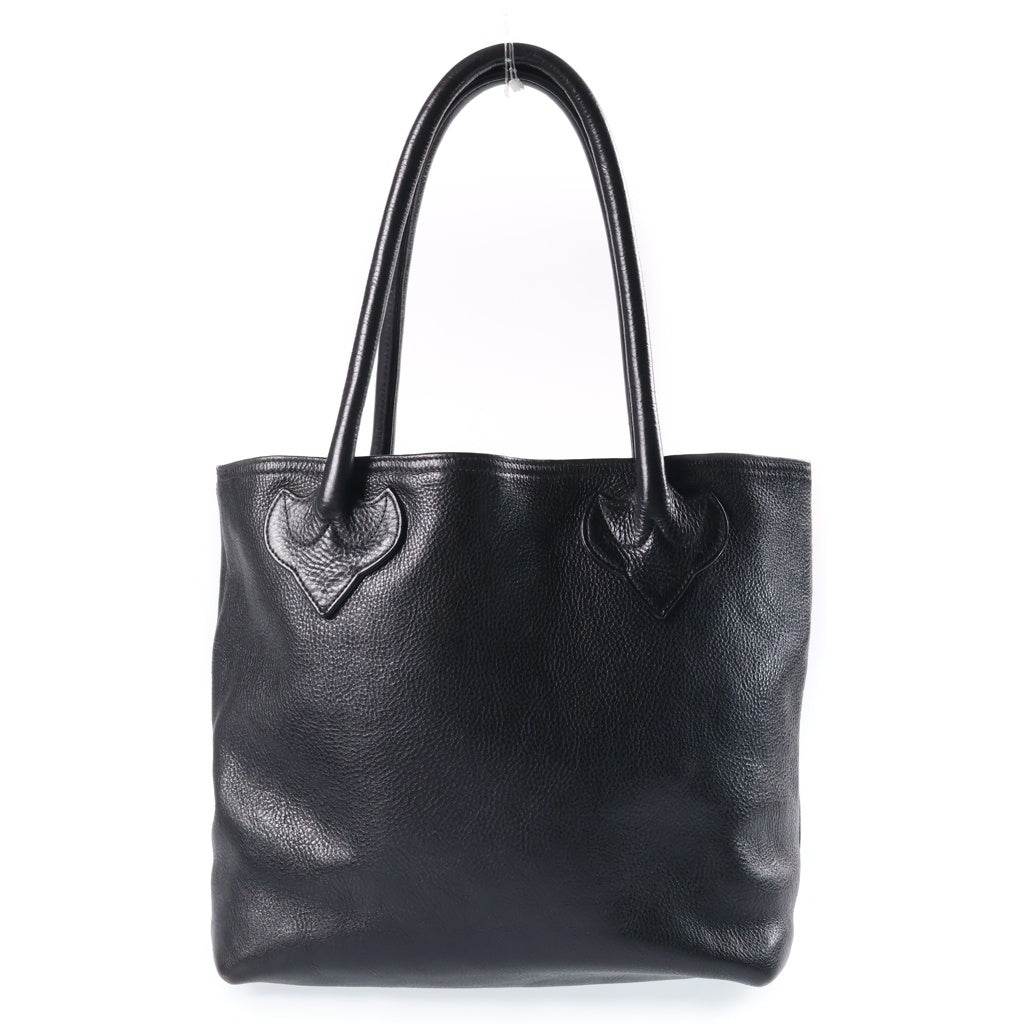 CHROME HEARTS(クロムハーツ) FS TOTE FSトート クロスパッチ付きレザートートバッグ ブラック レディース