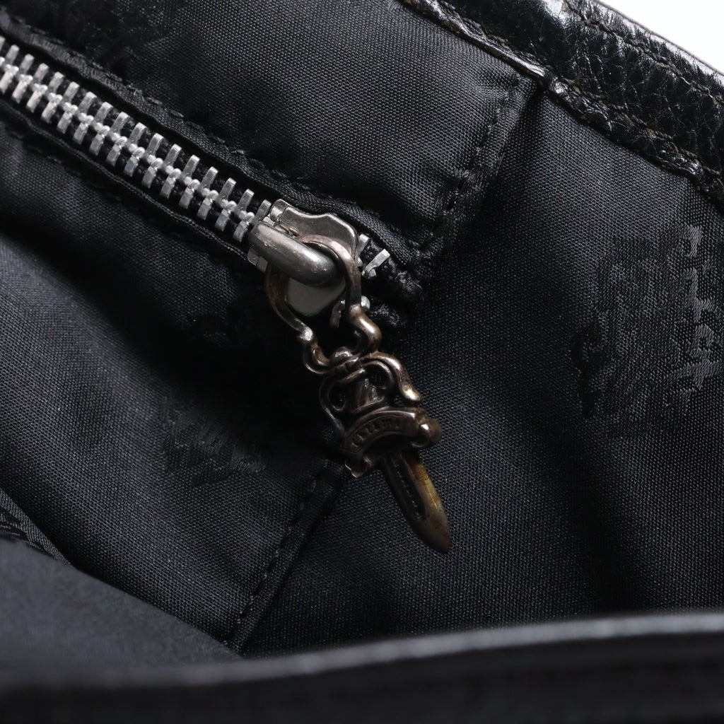 CHROME HEARTS(クロムハーツ) FS TOTE FSトート クロスパッチ付きレザートートバッグ ブラック レディース