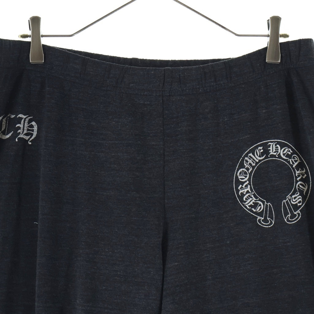 CHROME HEARTS(クロムハーツ) OLD SWT PANTS ホースシュー/CHクロスプリントロゴ スウェットパンツ 薄手 ブラック