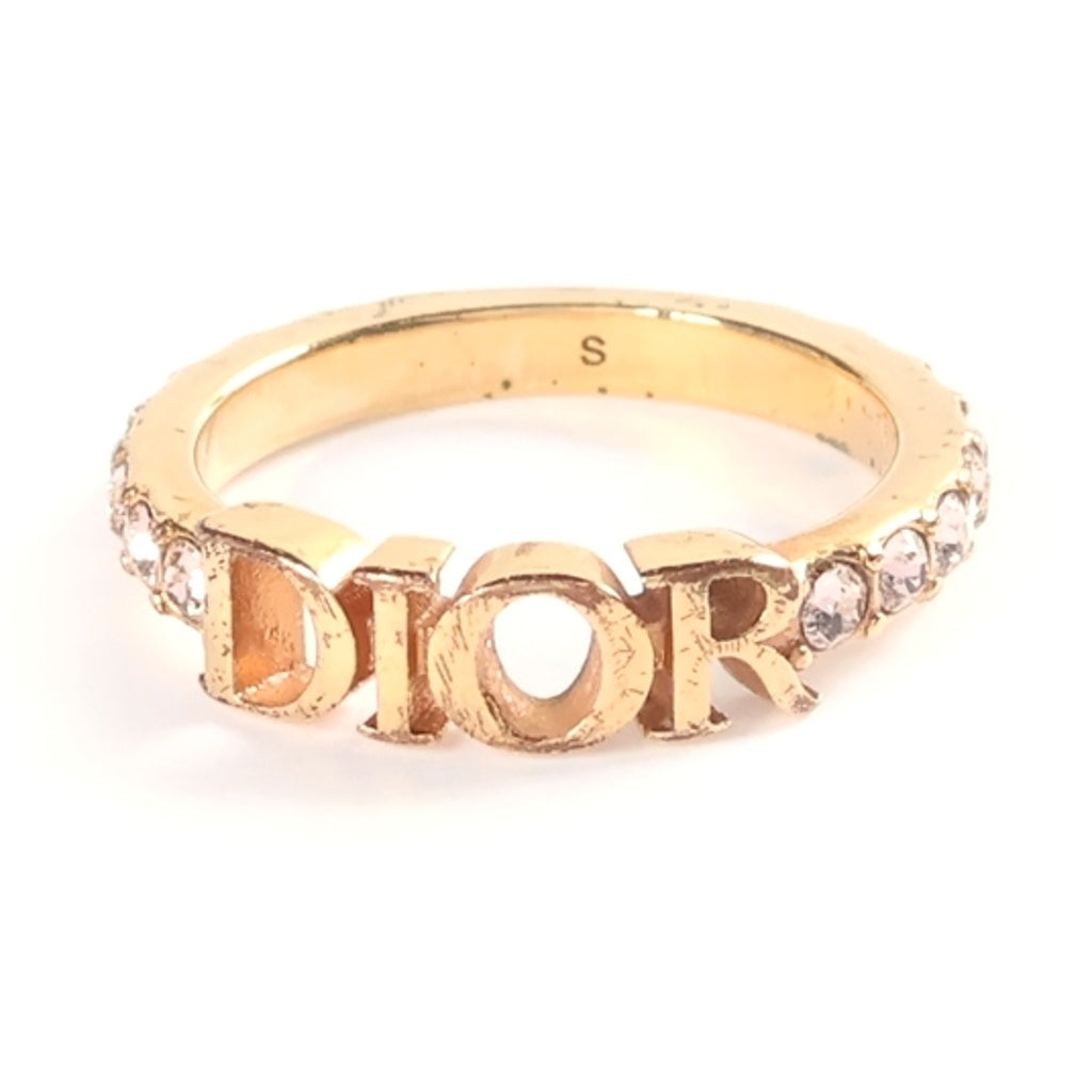 DIOR(ディオール) Dio(r)evolution ディオレボリューション リング ラインストーン付き GP ゴールド レディース