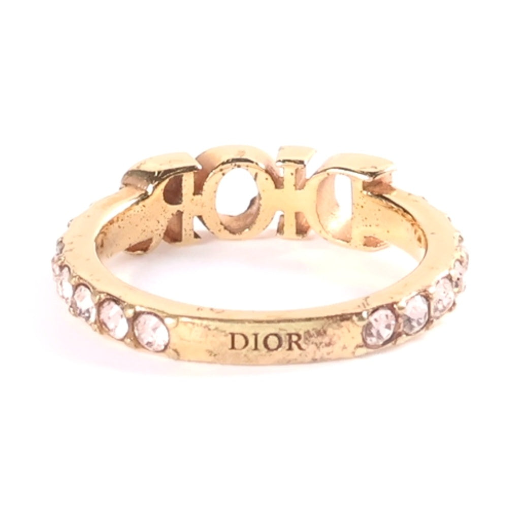DIOR(ディオール) Dio(r)evolution ディオレボリューション リング ラインストーン付き GP ゴールド レディース