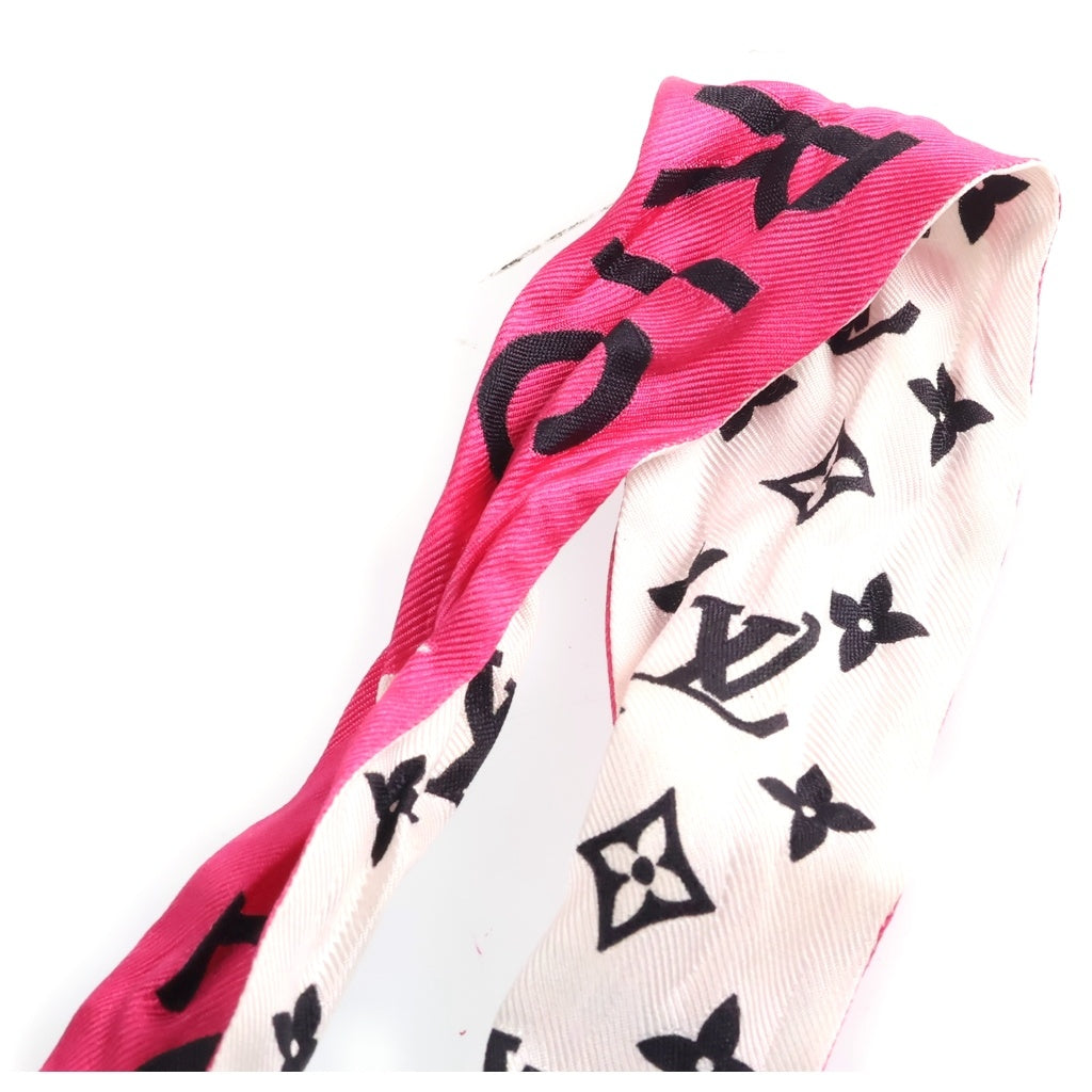 LOUIS VUITTON(ルイヴィトン) モノグラム バンドー スカーフ ピンク/ホワイト M75879 レディース