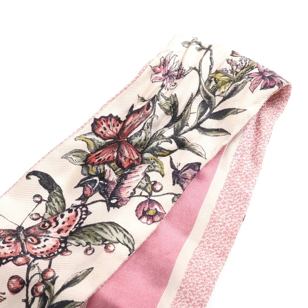 Christian Dior(クリスチャンディオール) ミッツァスカーフ 花柄 シルクスカーフ レディース ピンク