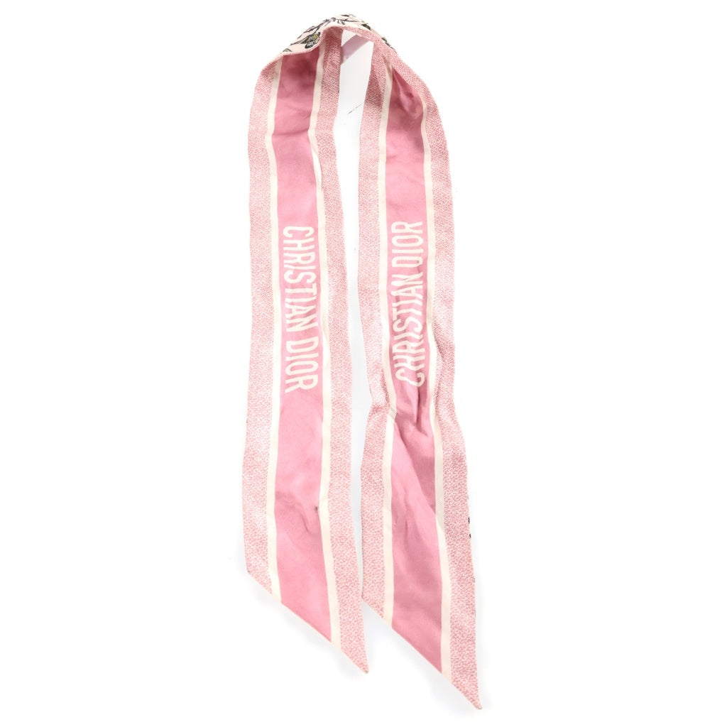 Christian Dior(クリスチャンディオール) ミッツァスカーフ 花柄 シルクスカーフ レディース ピンク