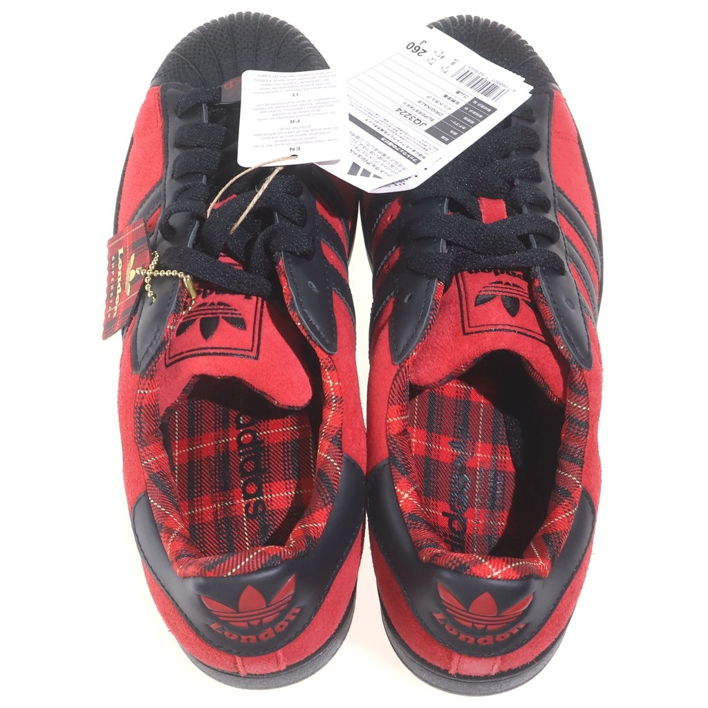 adidas(アディダス) SUPERSTAR 2 LONDON スーパースター2 ロンドン ローカットスニーカー レッド/ブラック US8/26cm JQ3224