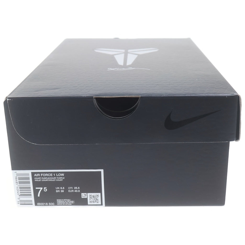 NIKE(ナイキ) ×KOBE BRYANT AIR FORCE 1 COURT PURPLE コービーブライアント エアフォース1 コートパープル ローカットスニーカー パープル US7.5/25.5cm IB0018-500