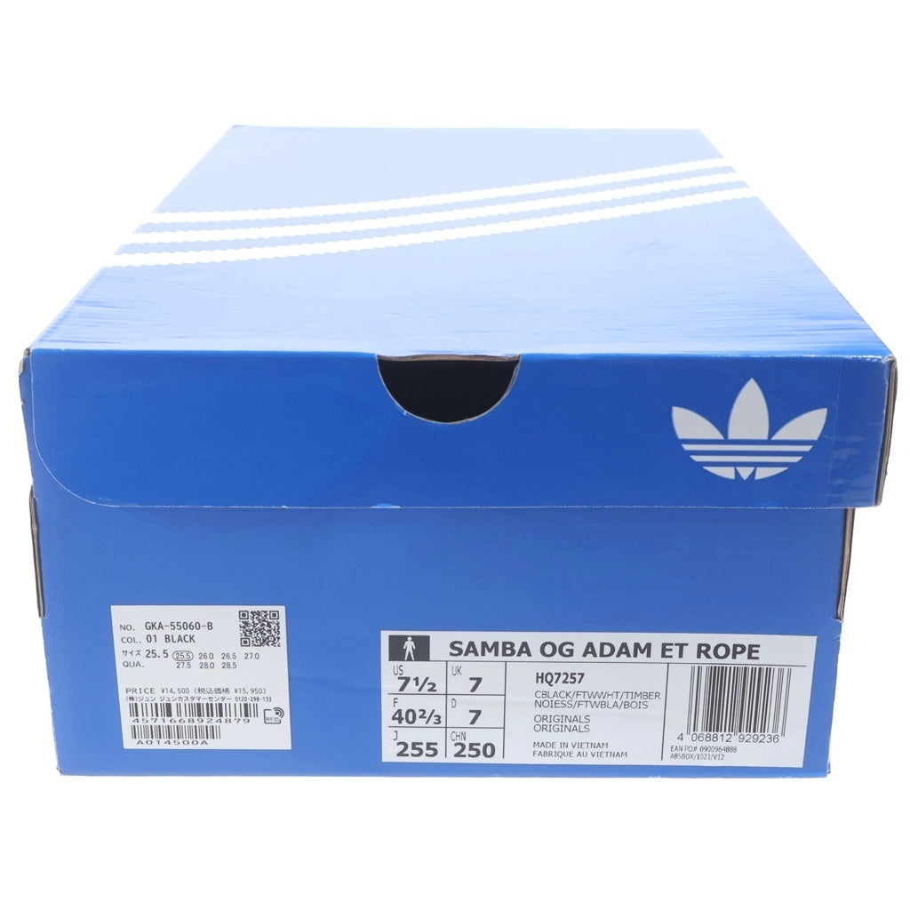 adidas(アディダス) ×ADAM ET ROPE SAMBA OG アダムエロペ サンバ ローカットスニーカー ブラック/ホワイト US7.5/25.5cm HQ7257