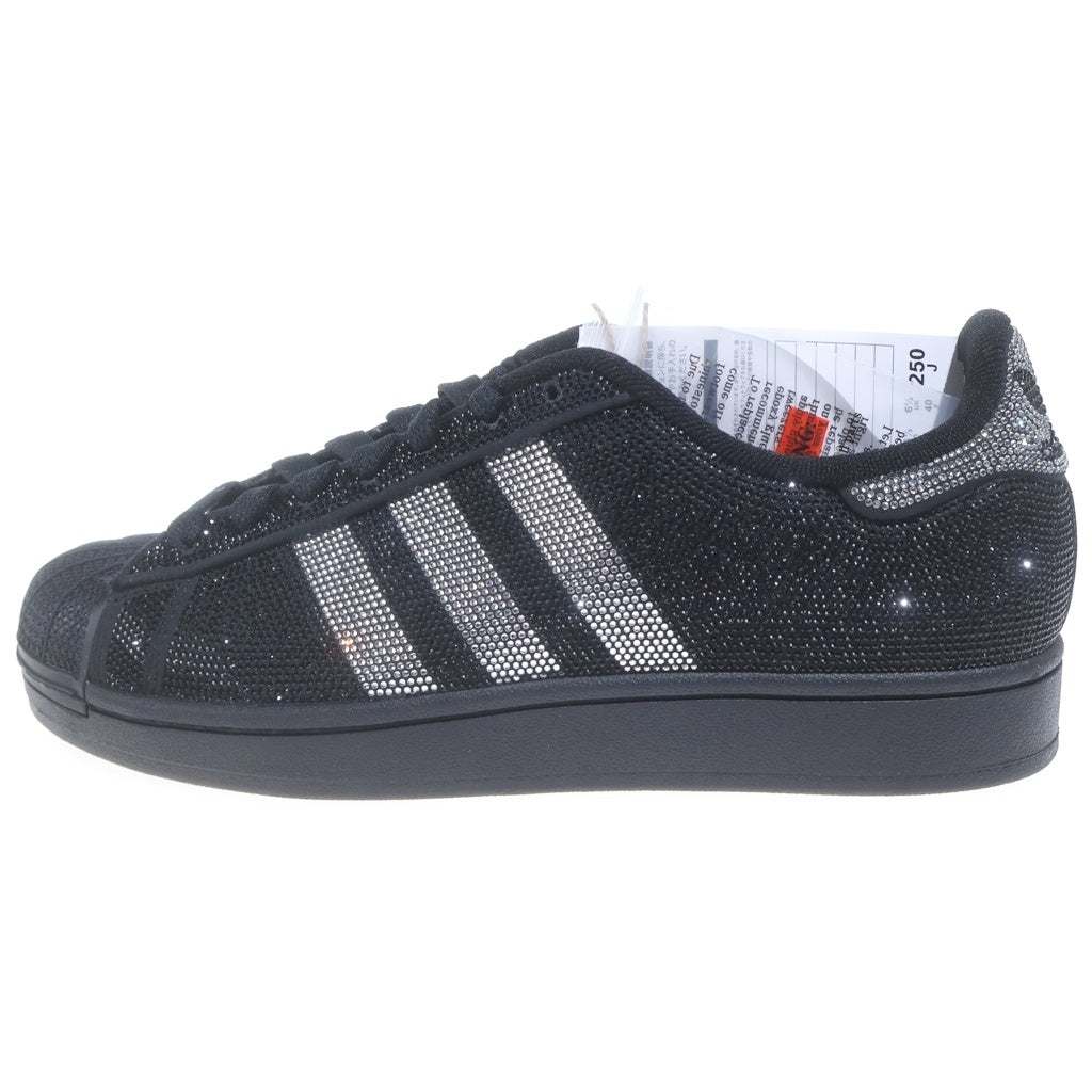 adidas(アディダス) WMNS SUPERSTAR 2 ウィメンズ スーパースター ラインストーン ローカットスニーカー ブラック/シルバー US8/25cm IH4200 レディース