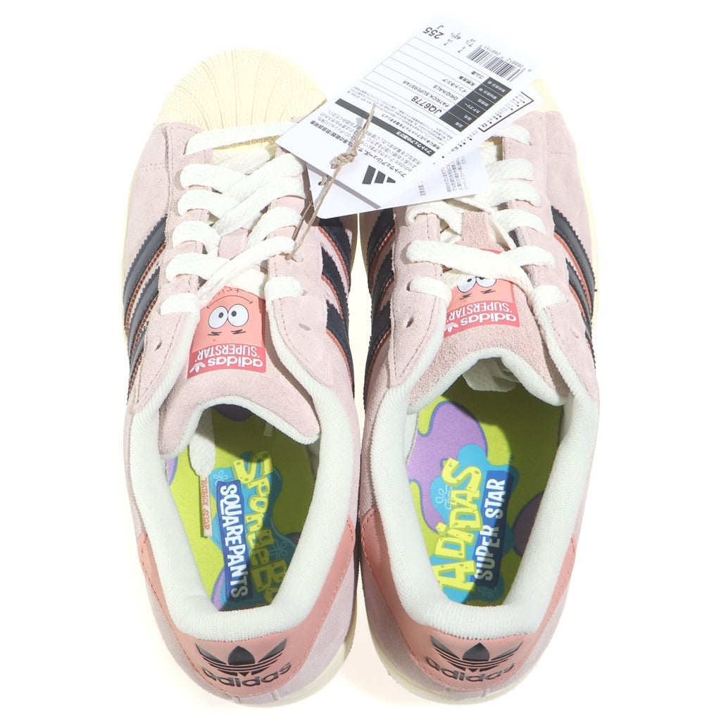 adidas(アディダス) ×SPONGEBOB SUPERSTAR PATRICK STAR スポンジボブ スーパースター パトリックスター ローカットスニーカー ピンク US7.5/25.5cm JQ6778