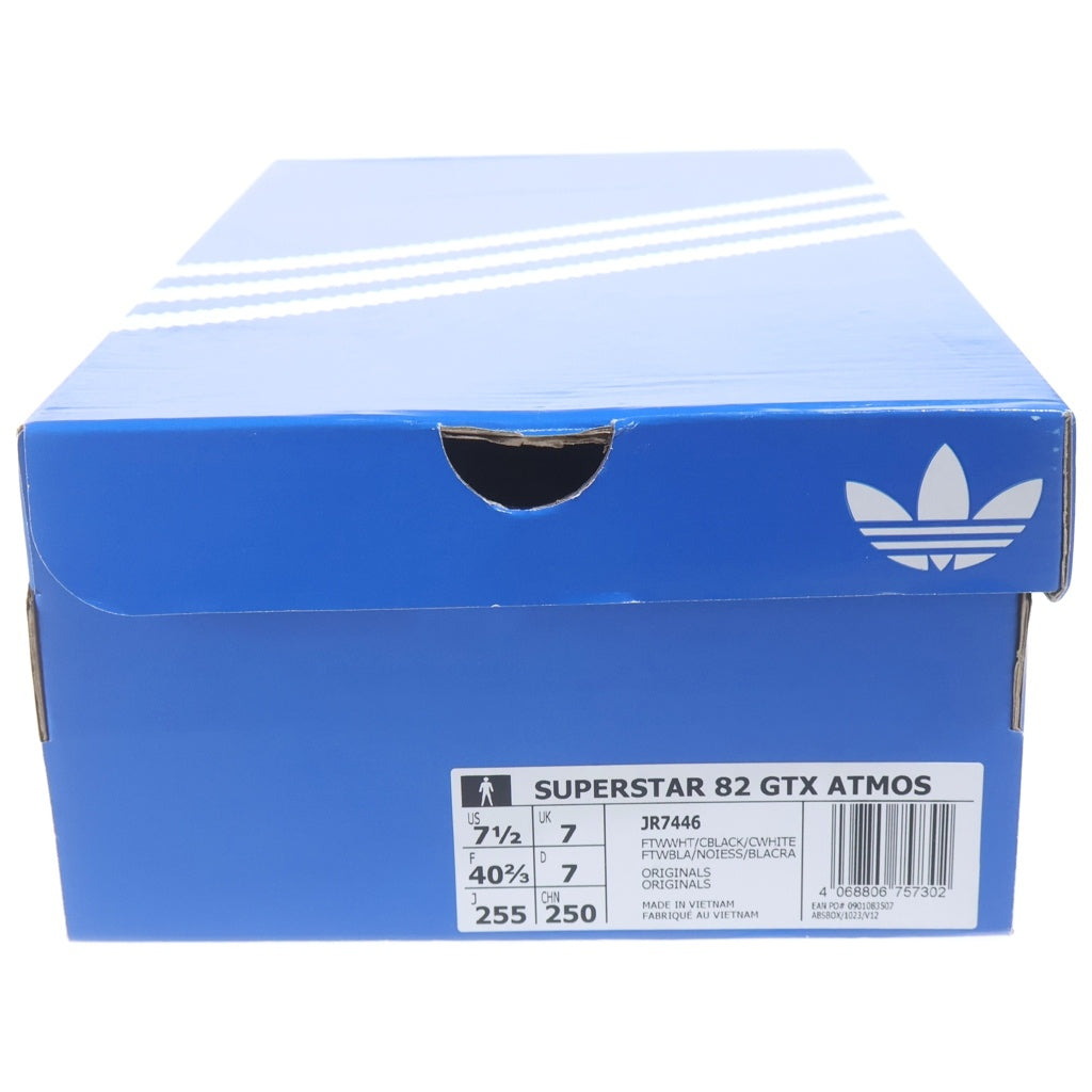 adidas(アディダス) ×ATMOS SUPERSTAR 82 GORE-TEX アトモス スーパースター82 ゴアテックス ローカットスニーカー ブラック/ホワイト US7.5/25.5cm JR7446