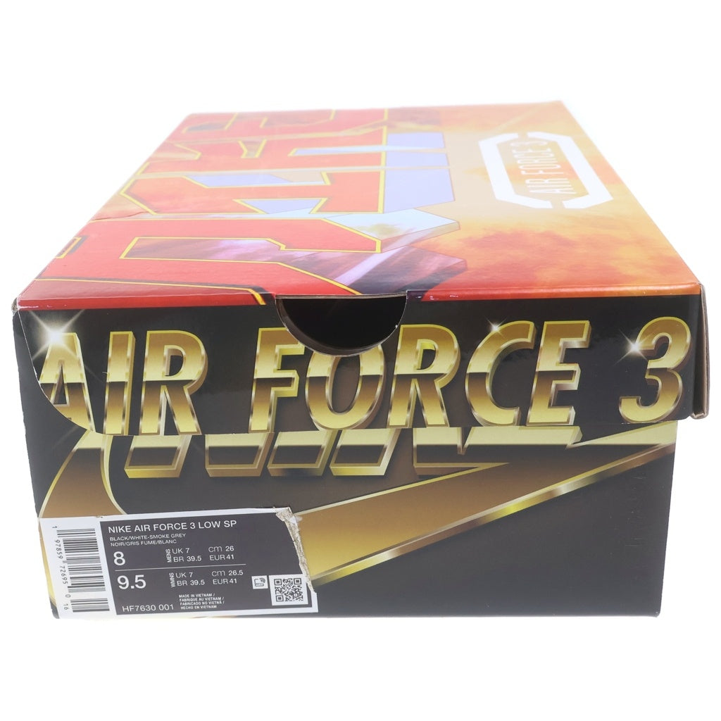NIKE(ナイキ) ×NIGO AIR FORCE LOW SP ニゴー エアフォース 3 ローカットスニーカー ブラック/ホワイト US8/26cm HF7630-001