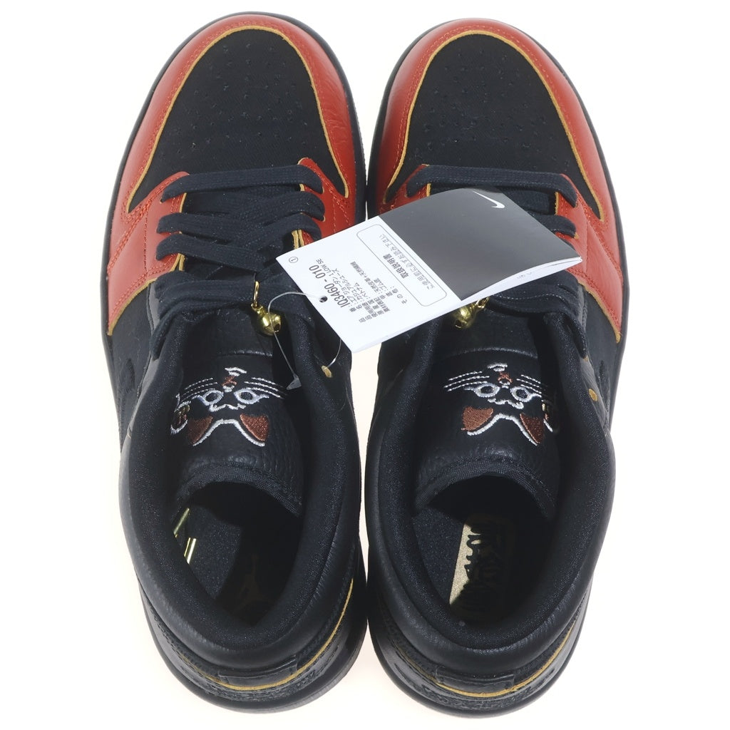 NIKE(ナイキ) AIR JORDAN 1 LOW SE LUCKY CAT エアジョーダン1 招き猫 ローカットスニーカー ブラック/レッド US8.5/26.5cm IQ3460-010