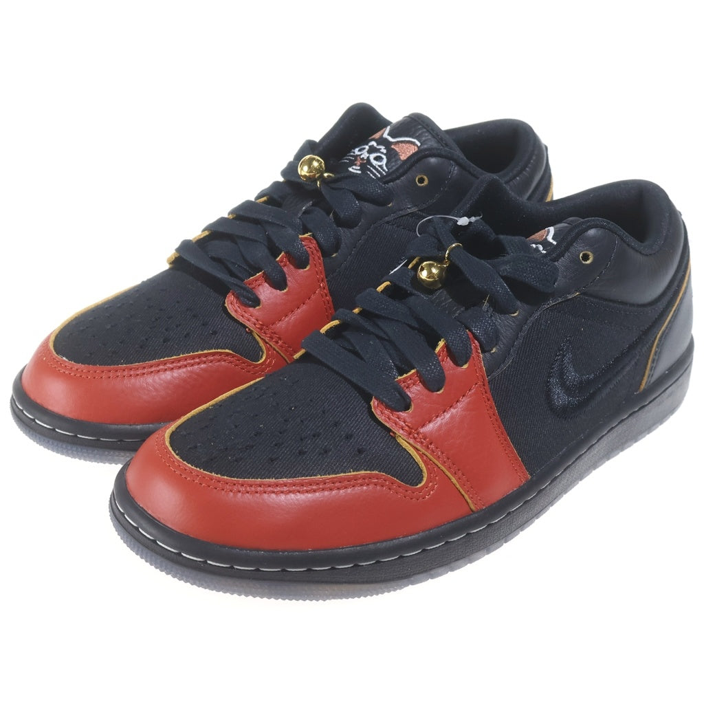 NIKE(ナイキ) AIR JORDAN 1 LOW SE LUCKY CAT エアジョーダン1 招き猫 ローカットスニーカー ブラック/レッド US7.5/25.5cm IQ3460-010