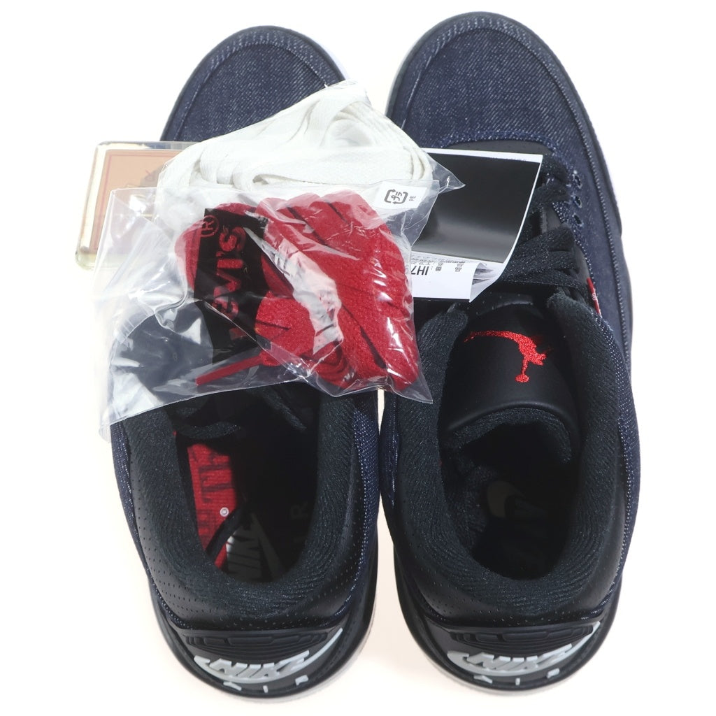 NIKE(ナイキ) ×LEVI'S AIR JORDAN 3 RETRO SP リーバイス エアジョーダン3 ミッドカットスニーカー インディゴ US7/25cm IH7959-400