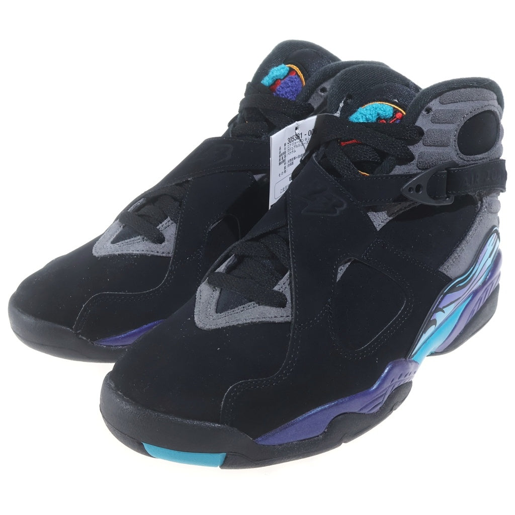 NIKE(ナイキ) AIR JORDAN8 RETRO AQUA エアジョーダン8 レトロ アクア ハイカットスニーカー ブラック/グレー US8/26cm 305381-006