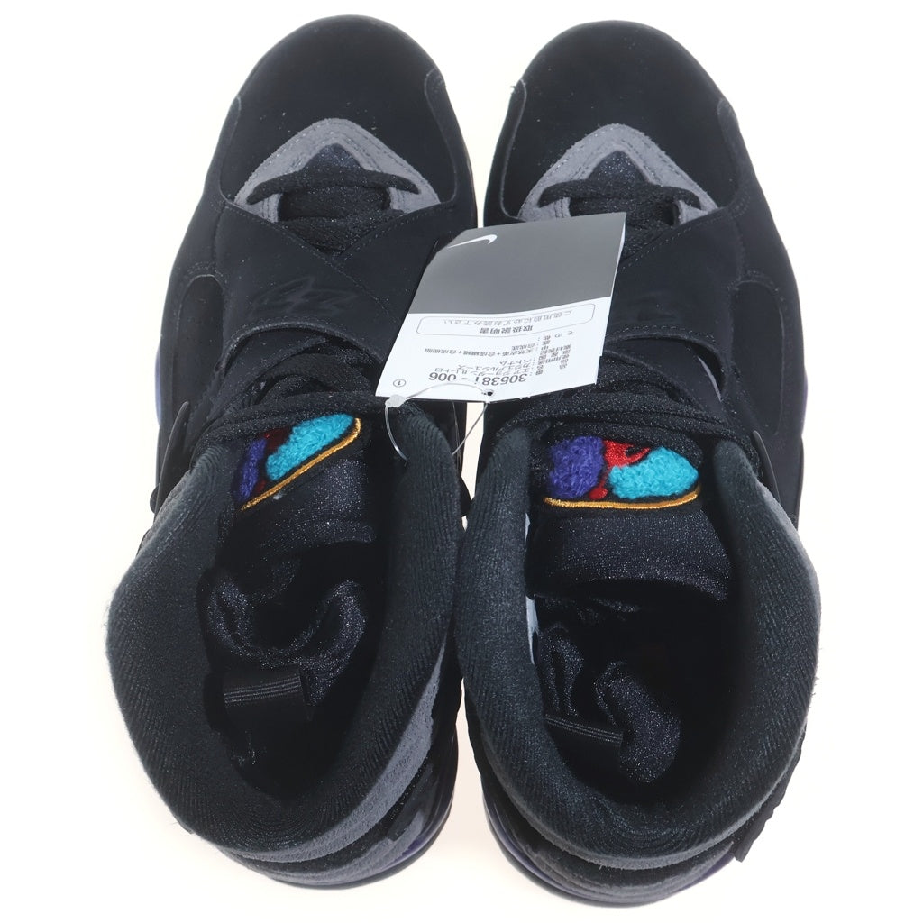 NIKE(ナイキ) AIR JORDAN8 RETRO AQUA エアジョーダン8 レトロ アクア ハイカットスニーカー ブラック/グレー US8/26cm 305381-006