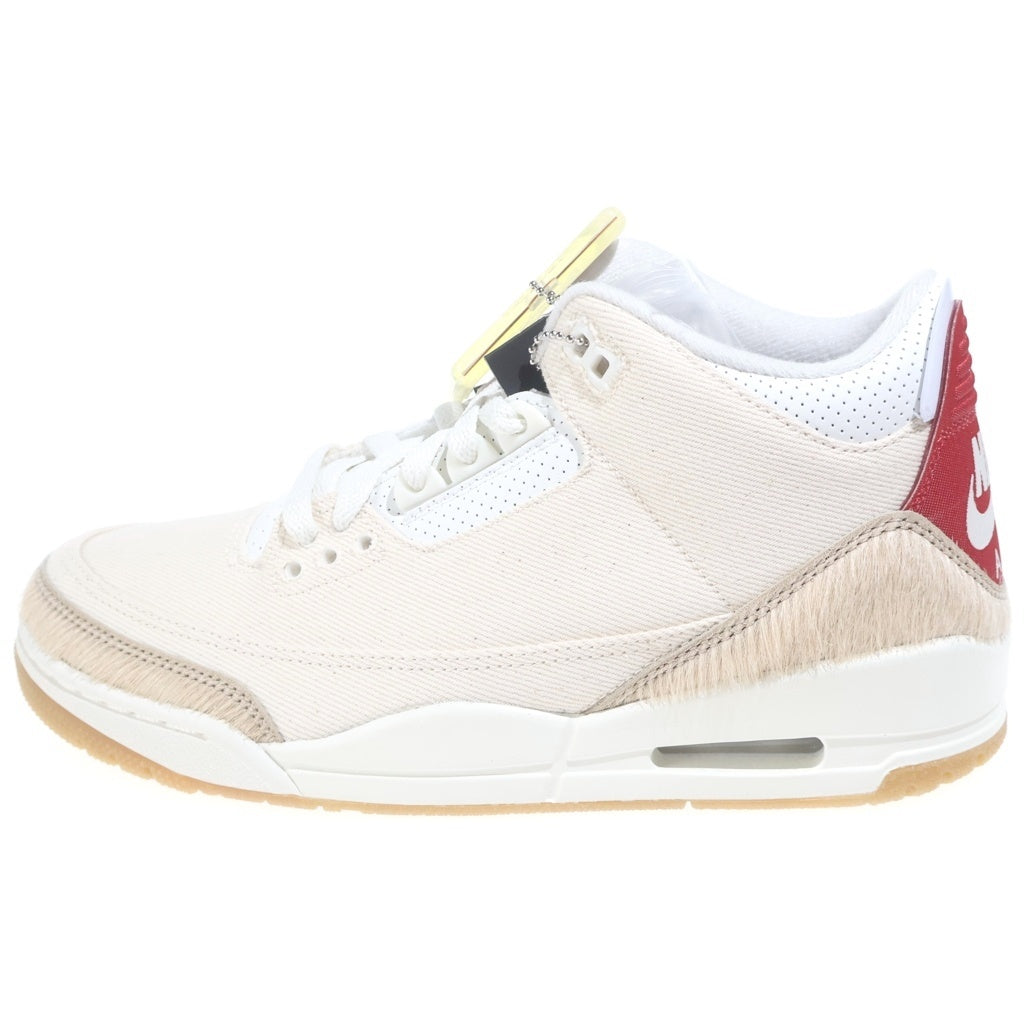 NIKE(ナイキ) ×LEVI'S AIR JORDAN 3 RETRO ECRU DENIM リーバイス エアジョーダン3 エクリュデニム ハイカットスニーカー クリーム US7.5/25.5cm IR0910-400