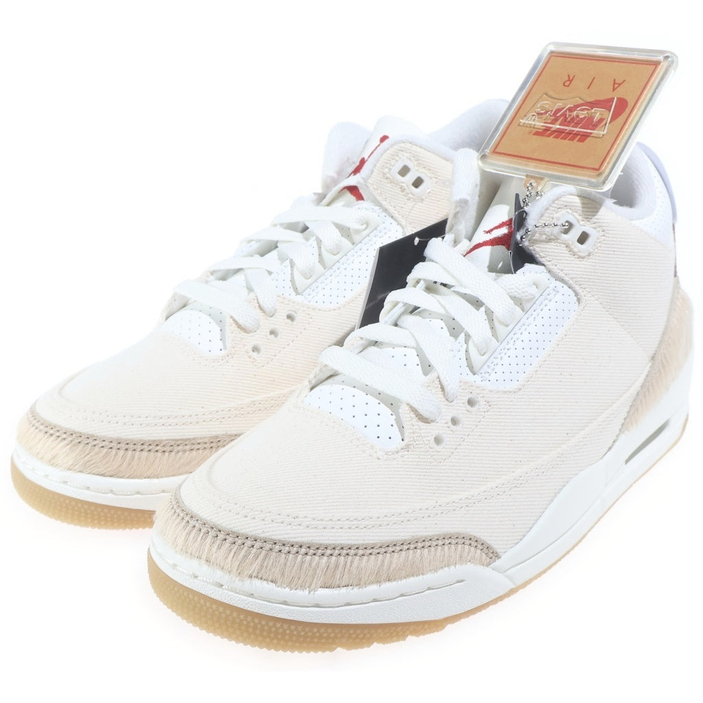 NIKE(ナイキ) ×LEVI'S AIR JORDAN 3 RETRO ECRU DENIM リーバイス エアジョーダン3 エクリュデニム ハイカットスニーカー クリーム US7.5/25.5cm IR0910-400