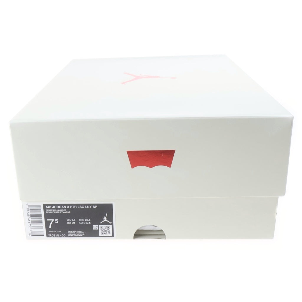 NIKE(ナイキ) ×LEVI'S AIR JORDAN 3 RETRO ECRU DENIM リーバイス エアジョーダン3 エクリュデニム ハイカットスニーカー クリーム US7.5/25.5cm IR0910-400