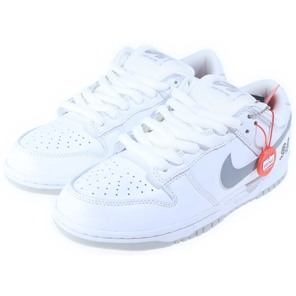 SUPREME(シュプリーム) 25AW ×NIKE SB DUNK LOW OG QS REFLECTIVE GREY ナイキ エスビー ダンク リフレクティブ ローカットスニーカー ホワイト/グレー US7.5/25.5cm HQ8487-100