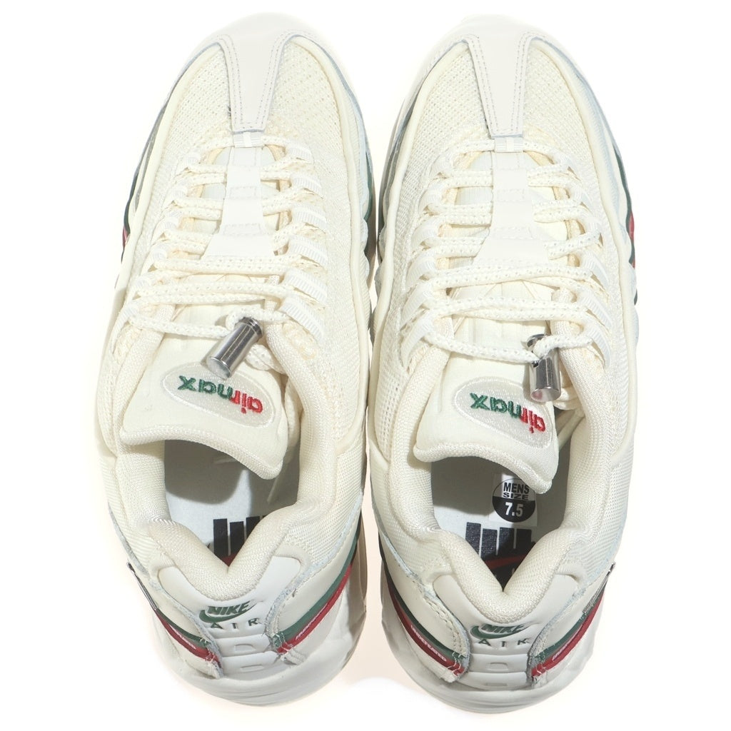 NIKE(ナイキ) ×UNDEFEATED AIR MAX 95 SP SAIL アンディフィーテッド エアマックス95 セイル ローカットスニーカー クリーム US7.5/25.5cm IB4453-100