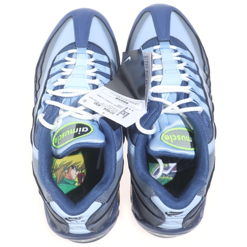 NIKE(ナイキ) ×Yu-Gi-Oh! MAX 95 AIR MUSCLE JOEY 遊戯王 エアマックス95 エアマッスルジョーイ ローカットスニーカー ネイビー US7/25cm II7404-400