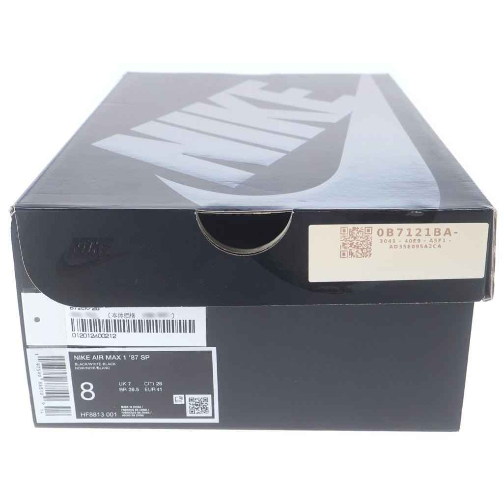 SUPREME(シュプリーム) 25SS ×NIKE AIR MAX 1 87 SP ナイキ エアマックス1 ローカットスニーカー ブラック US8/26cm HF8813-001