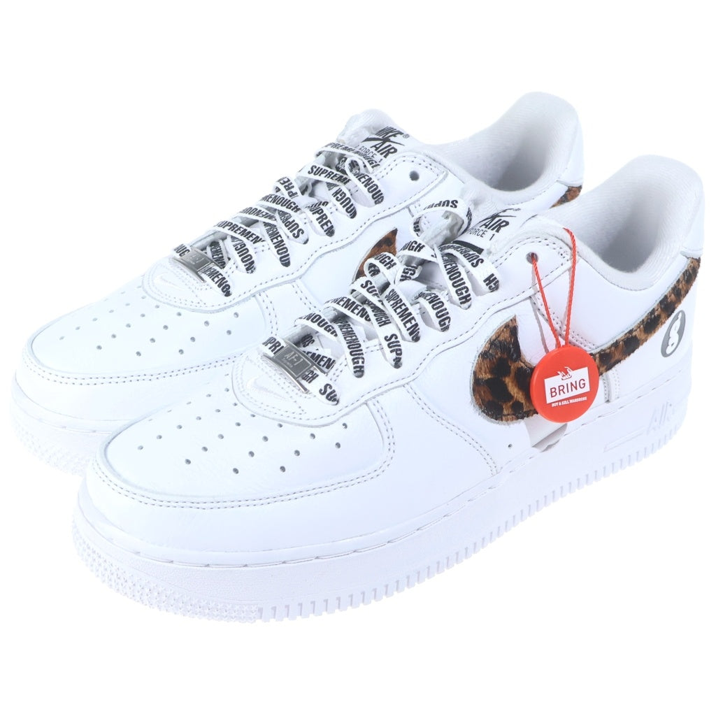 SUPREME(シュプリーム) 25SS ×NIKE ×GOODENOUGH AIR FORCE 1 LOW SP ナイキ グッドイナフ エアフォース1 レオパード ローカットスニーカー ホワイト/ブラウン US8/26cm IM3483-100