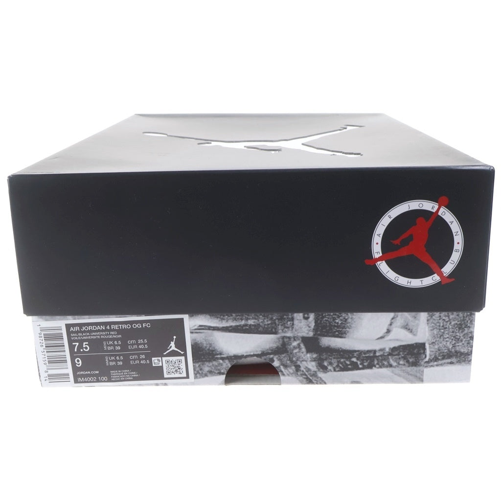 NIKE(ナイキ) AIR JORDAN 4 RETRO OG FC FLIGHT CLUB エアジョーダン4 フライトクラブ ハイカットスニーカー ローカットシューズ ホワイト US7.5/25.5cm IM4002-100