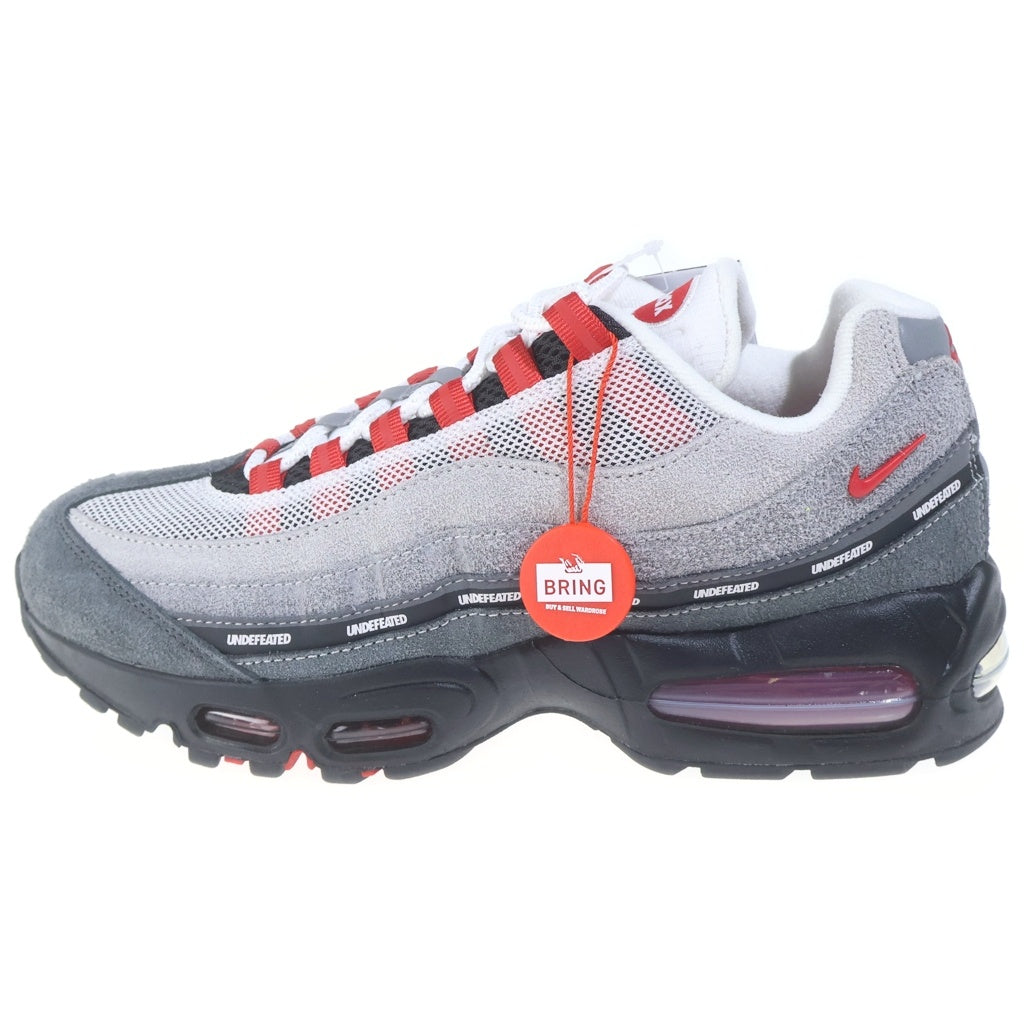 NIKE(ナイキ) ×UNDEFEATED AIR MAX 95 SP FIRE RED アウンディフィーテッド エアマックス95 ファイヤーレッド ローカットスニーカー グレー/レッド US8/26cm IB4523-003